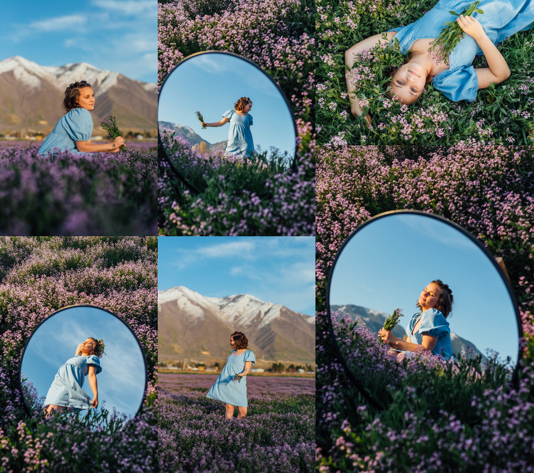 Flower Field Utah Senior Photographer
