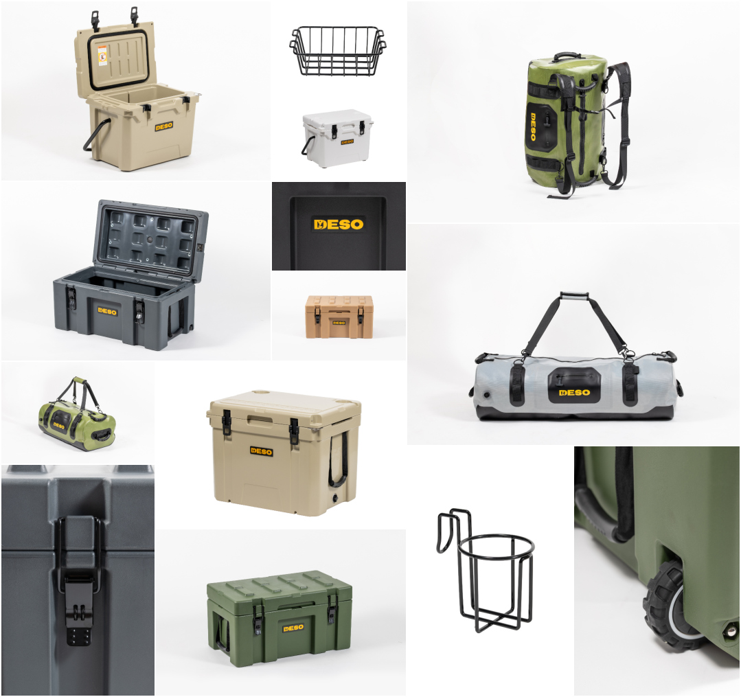 White Background Product Photos: Dry Boxes, Bags & Coolers