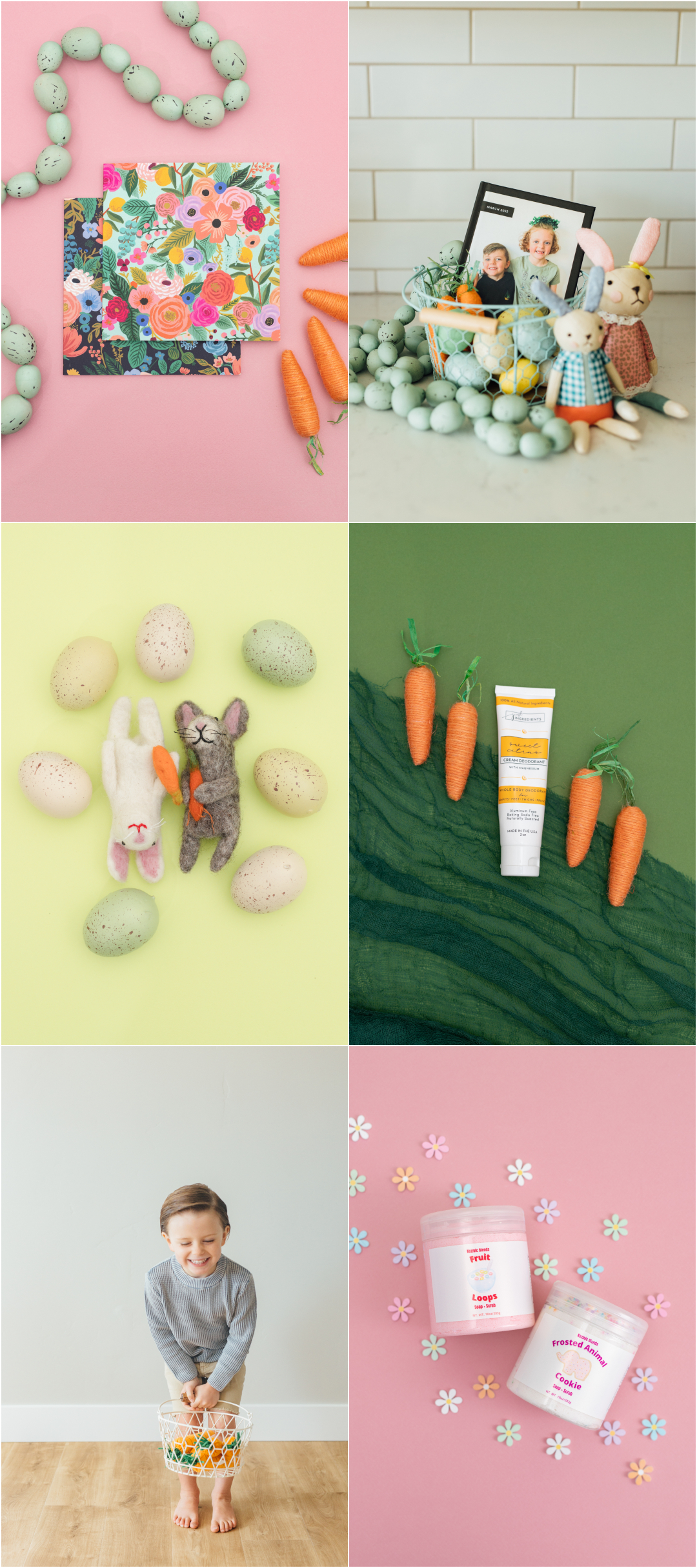 Easter Holiday and Spring seasonal product flat lay photography