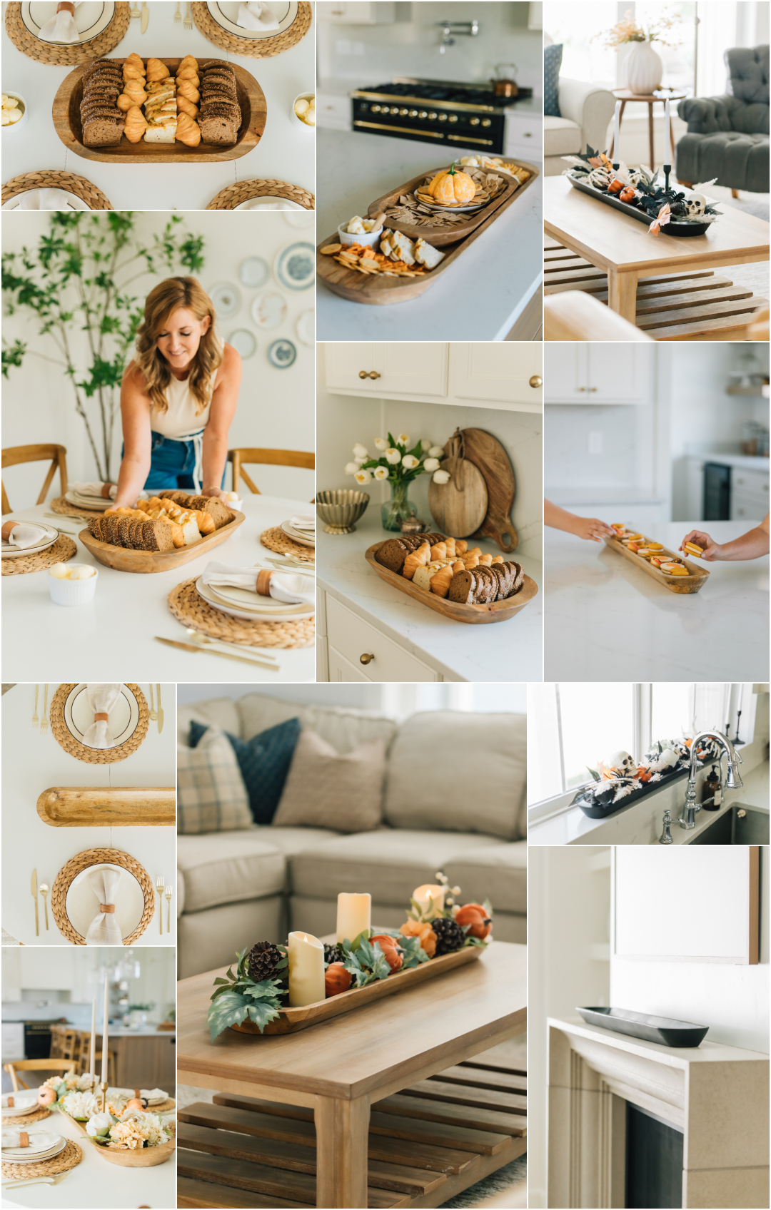 Wooden Bowl Lifestyle Photoshoot - Fall Home Decor