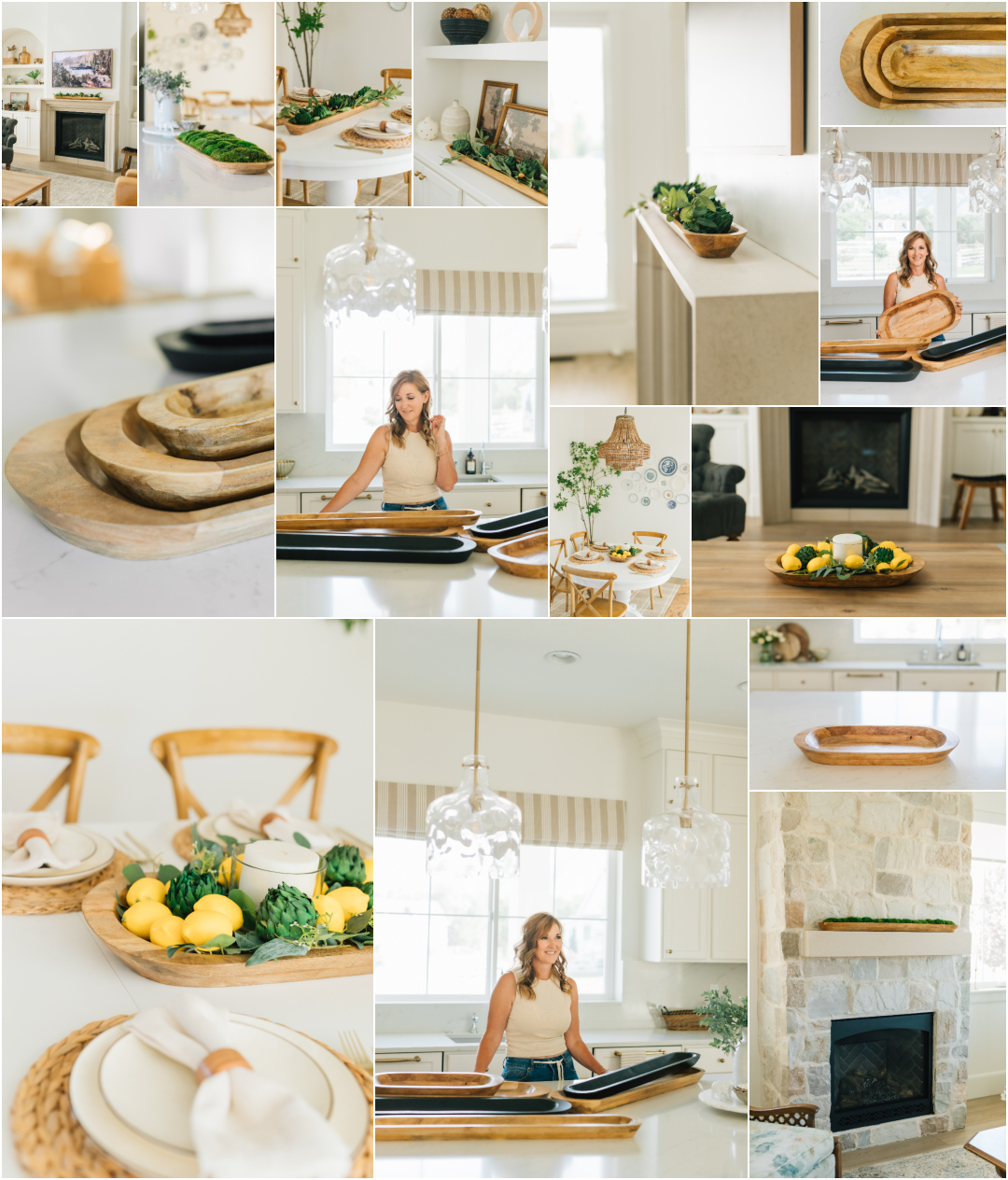 Wooden Bowl Lifestyle Photoshoot - Fall Home Decor
