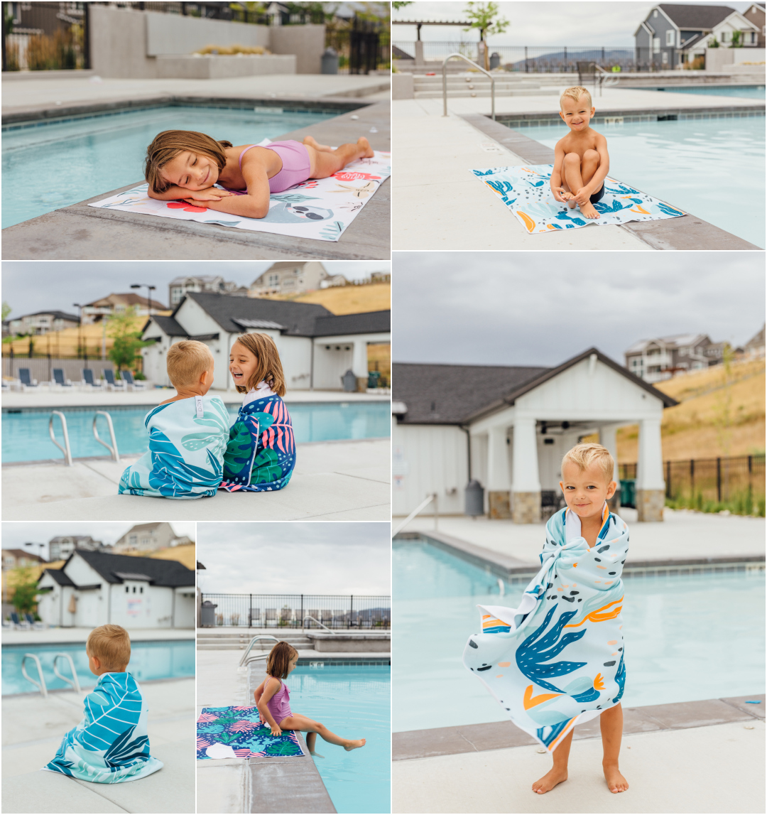 Kids Pool Towels - Utah Lifestyle Product Photographer