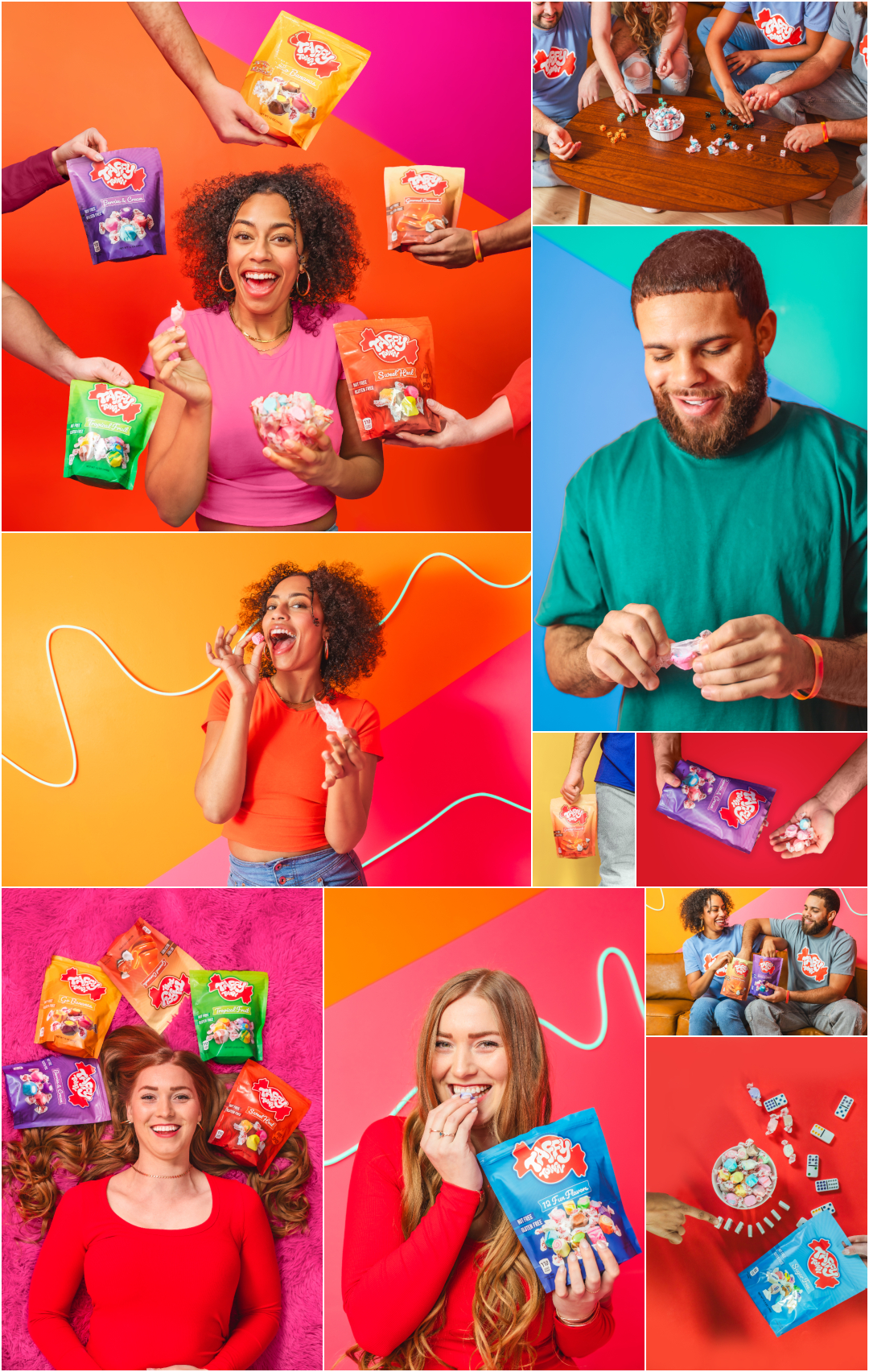 Lifestyle Brand Photographer in Utah - Bright and Colorful Taffy Candy