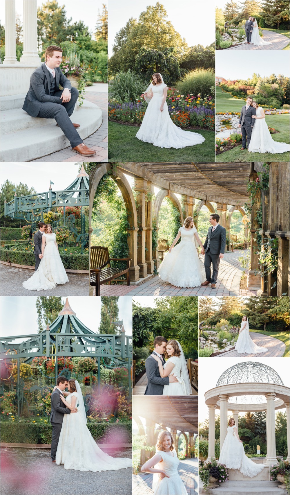 Thanksgiving Point Ashton Gardens Bridal Photographer