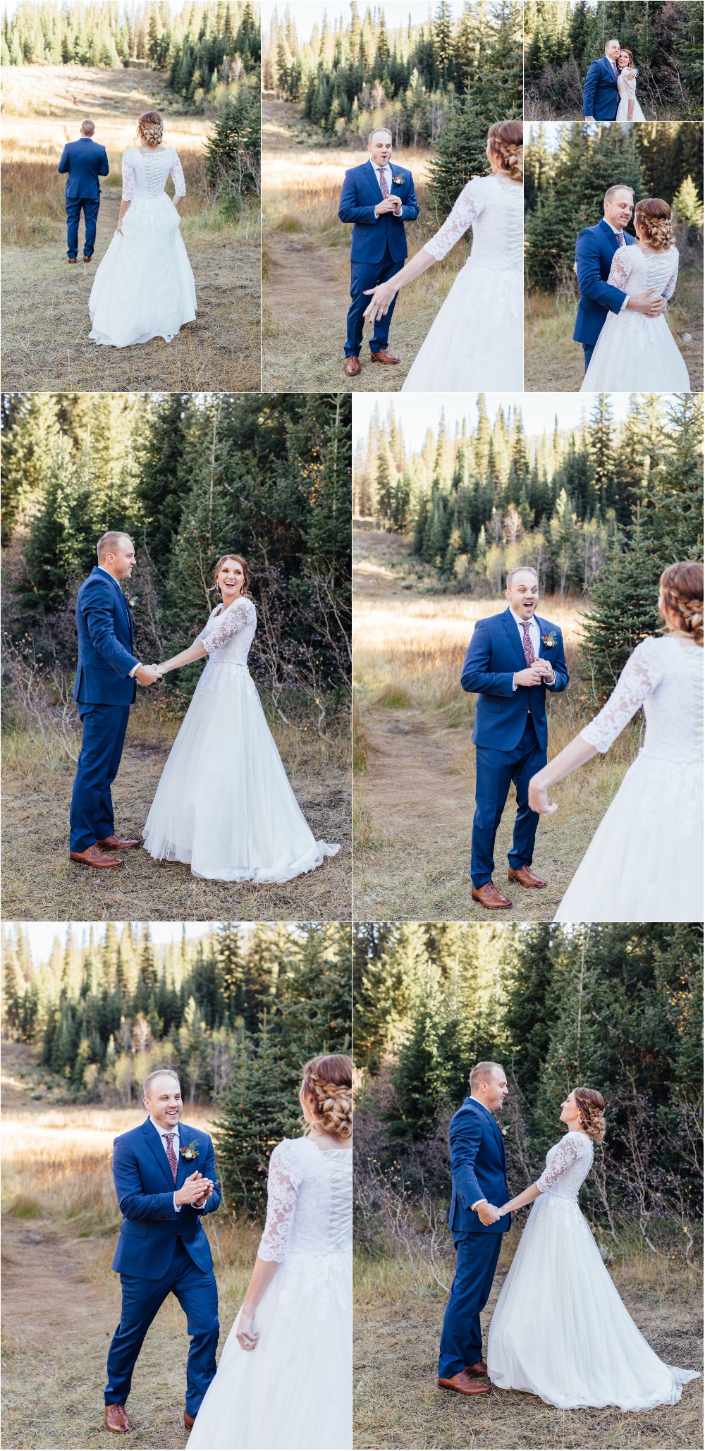 Big Cottonwood Canyon Jordan Pines First Look Bridal Photographer