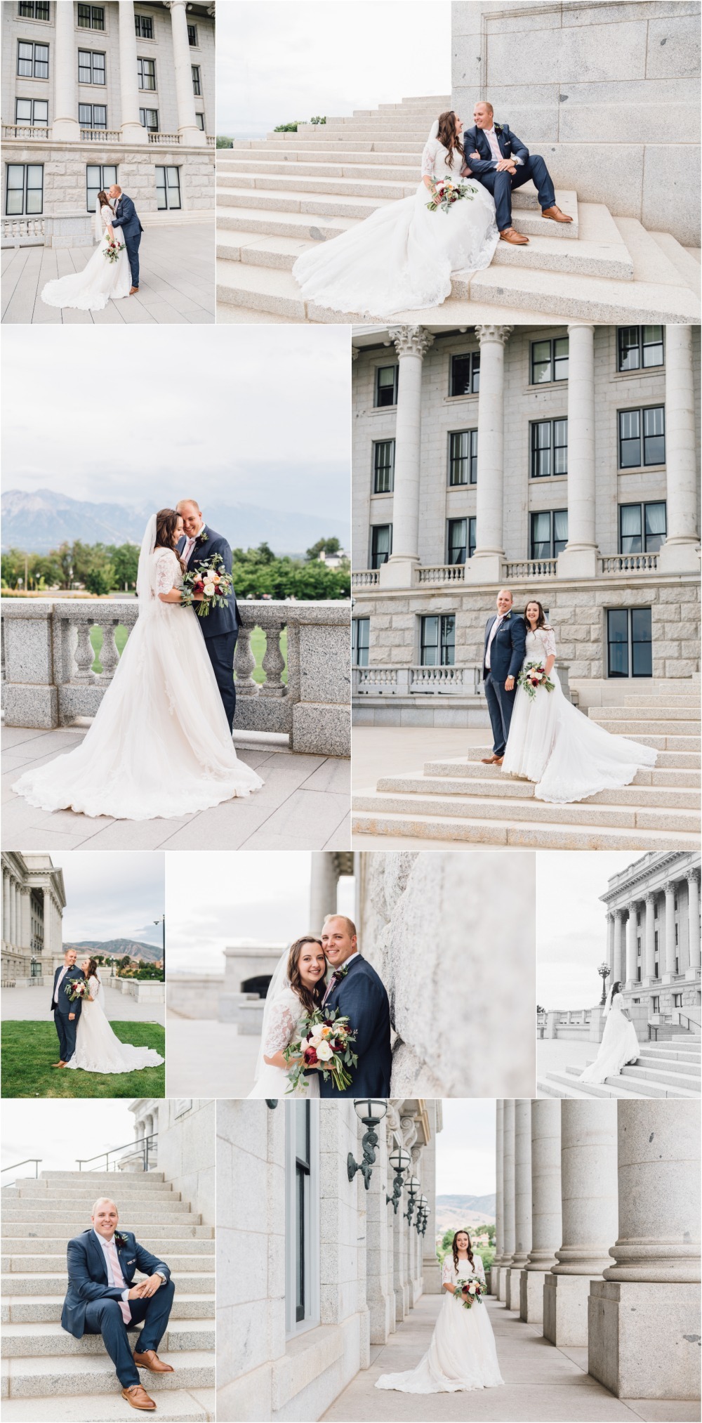 Utah State Capitol Building Bridal Photographer