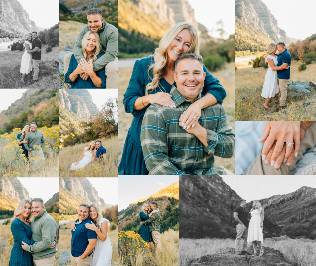 Provo Canyon Fall Engagement Pictures - Utah County Engagement Photographer for older couples