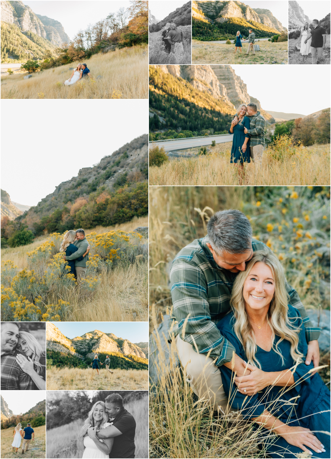 Provo Canyon Fall Engagement Pictures - Utah County Engagement Photographer for older couples