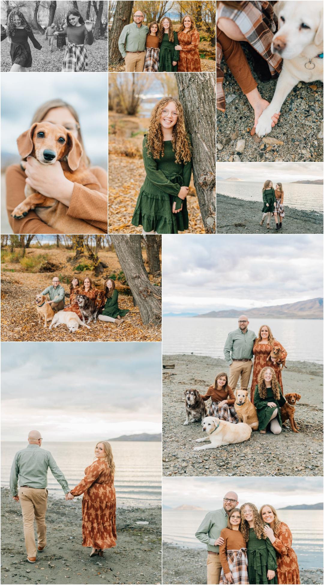 American Fork Beach Photographer - Family Photos with Dogs