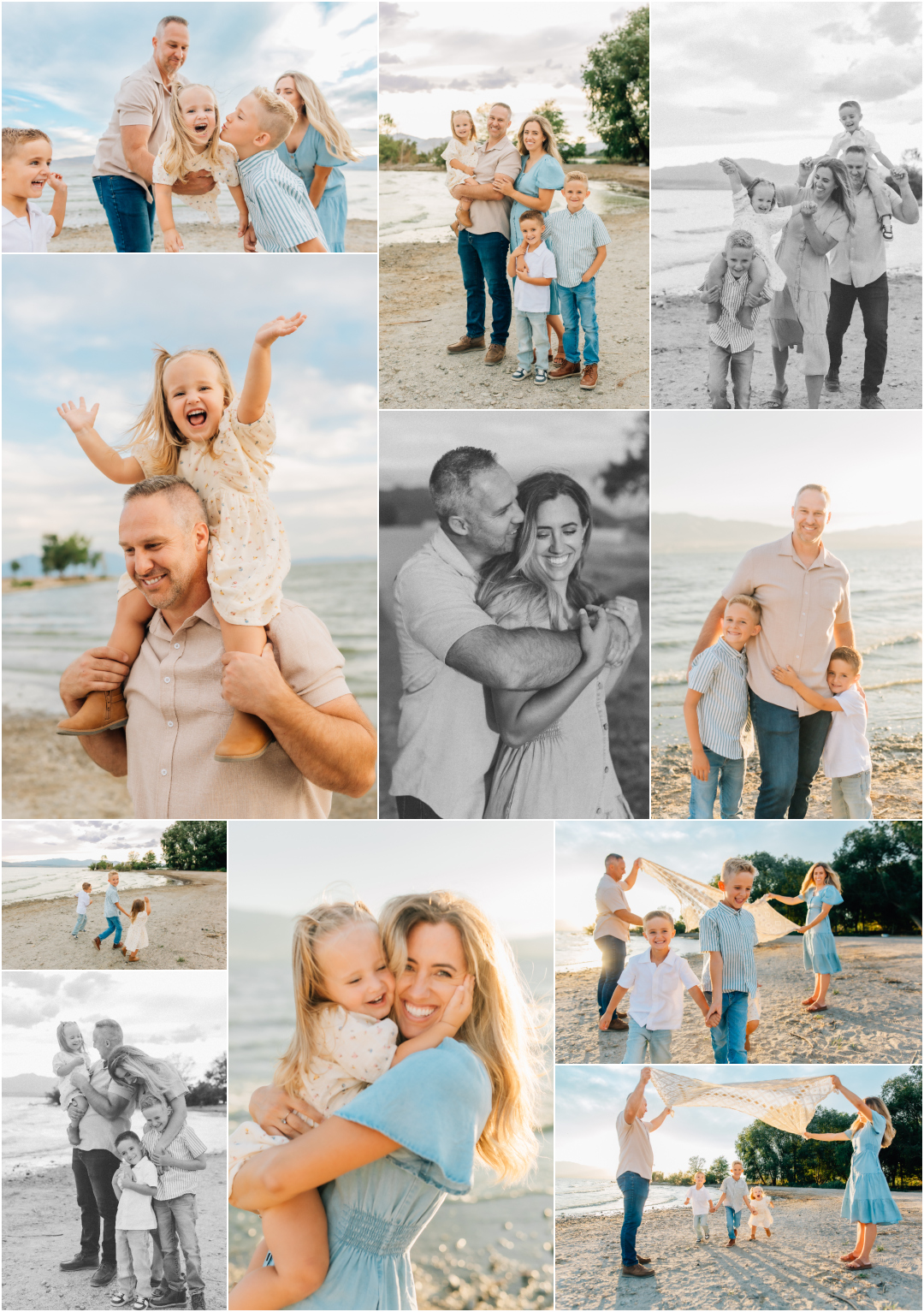 Family of five - Utah Lake Beach Mini Session