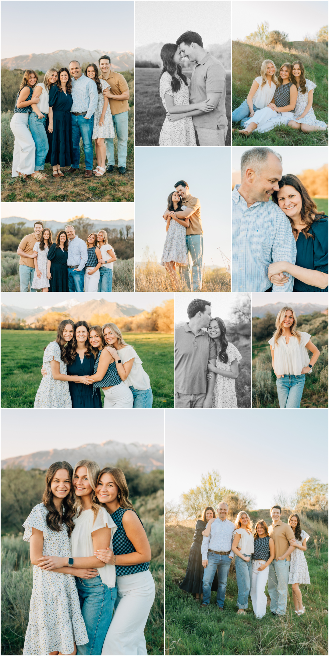 Spring Meadow Family Pictures - Family Photography with older kids