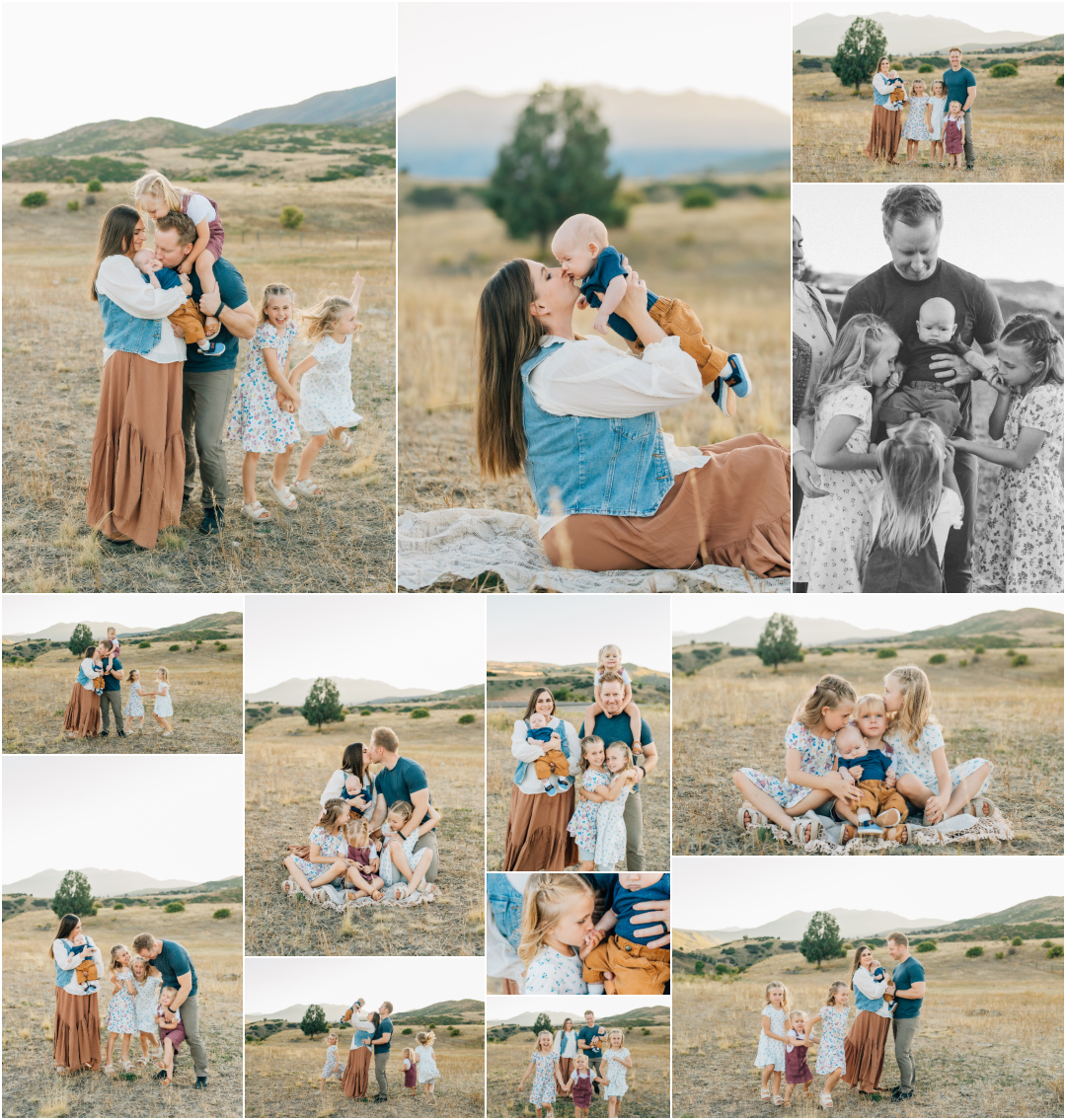 Spanish Fork Utah Photographer - Family of six Photos with kids