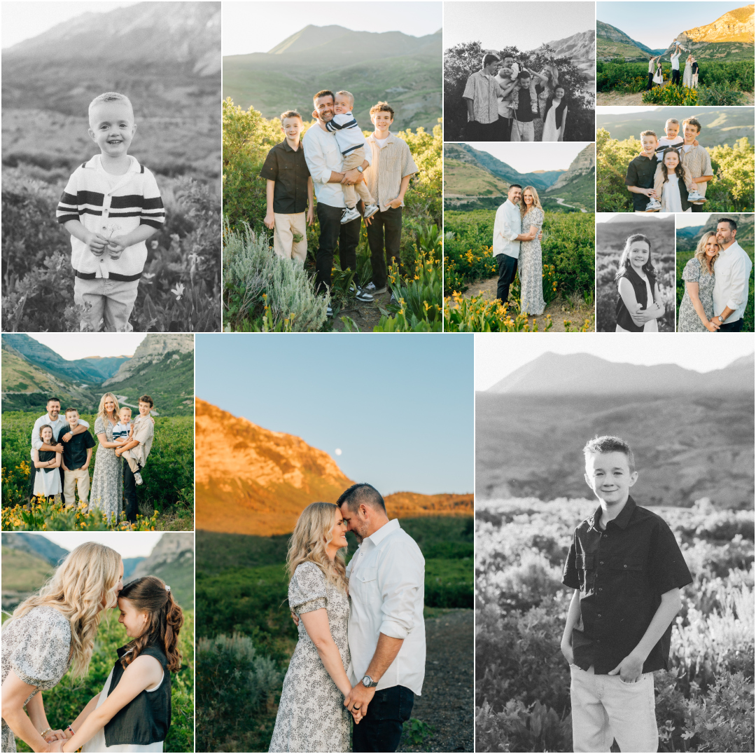 Full Family Photography Session - Provo Wild Flower Family Pictures
