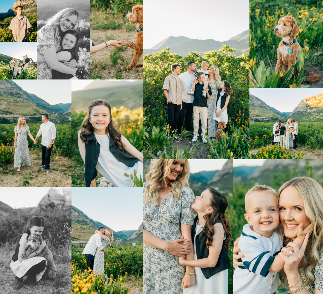 Full Family Photography Session - Provo Wild Flower Family Pictures