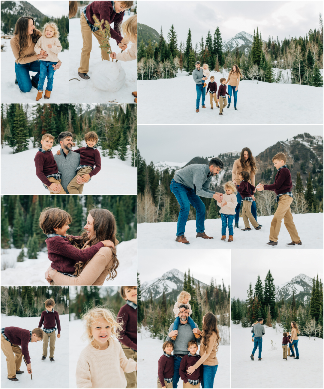 Big Cottonwood Canyon Photography - Jordan Pines Winter Family Photoshoot