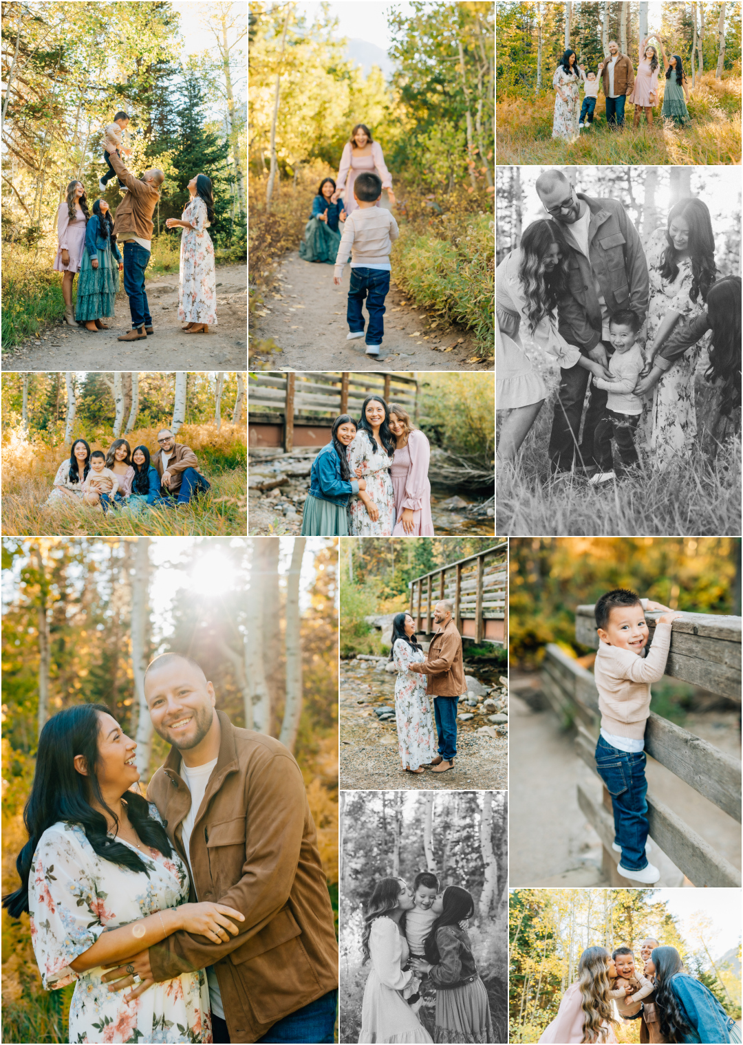 Little Cottonwood Canyon Photographer - SLC Fall Family of five Photos