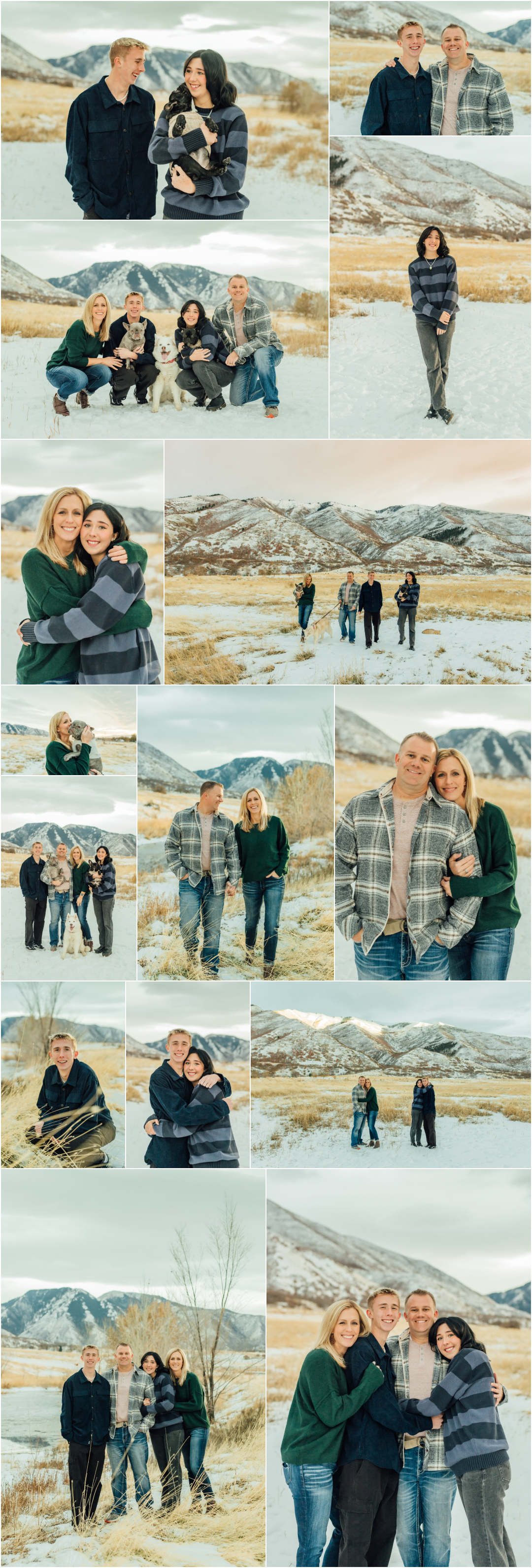 Mapleton Field Winter Family Pictures - Utah Photographer