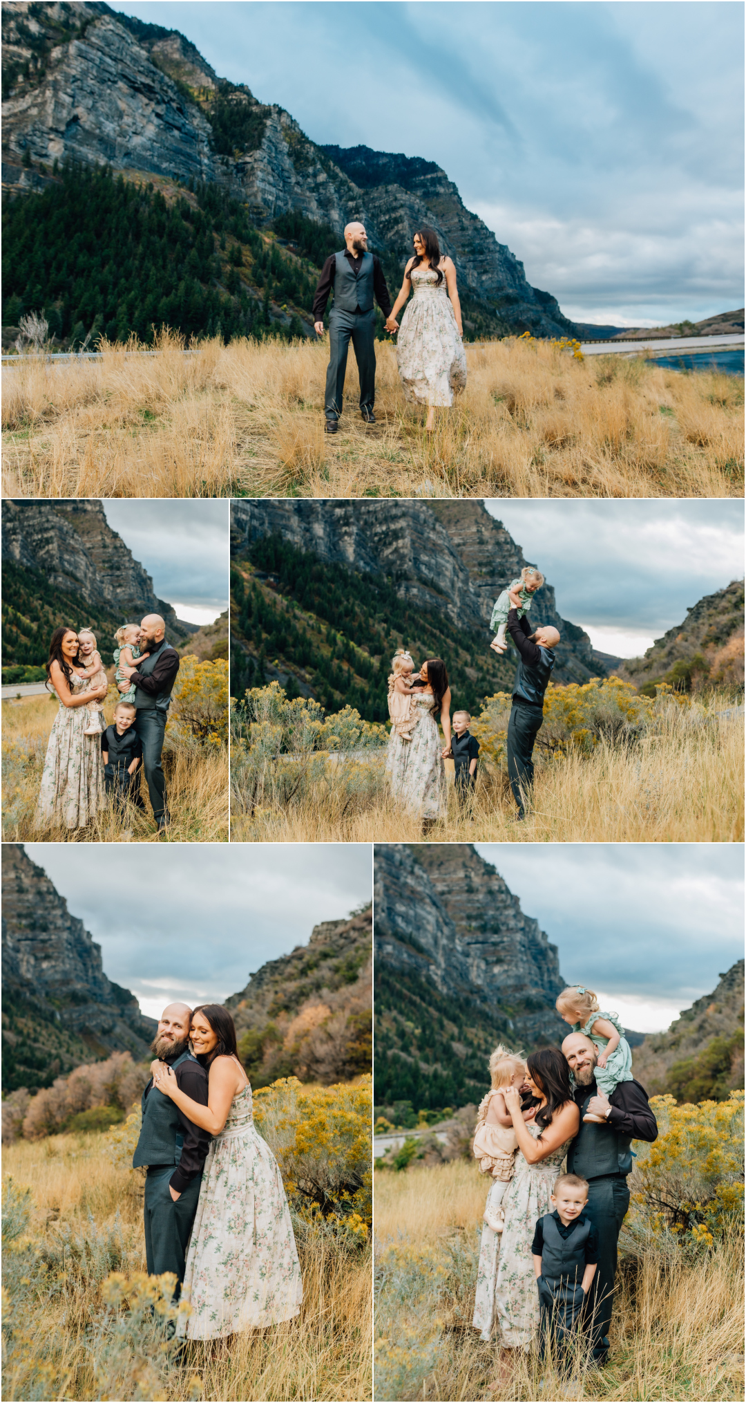 Stormy Fall Pictures with Twins - Utah County Family Photographer