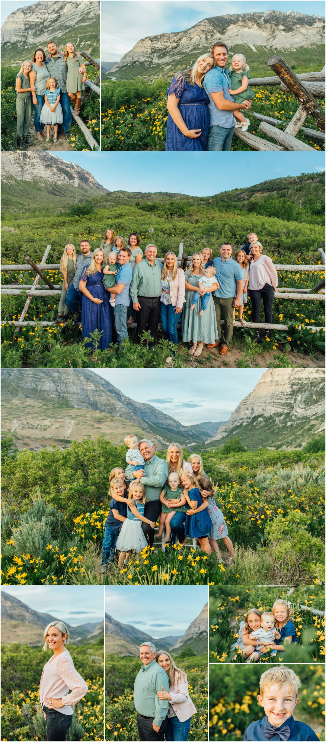 Provo Canyon Squaw Peak Extended Family Photographer