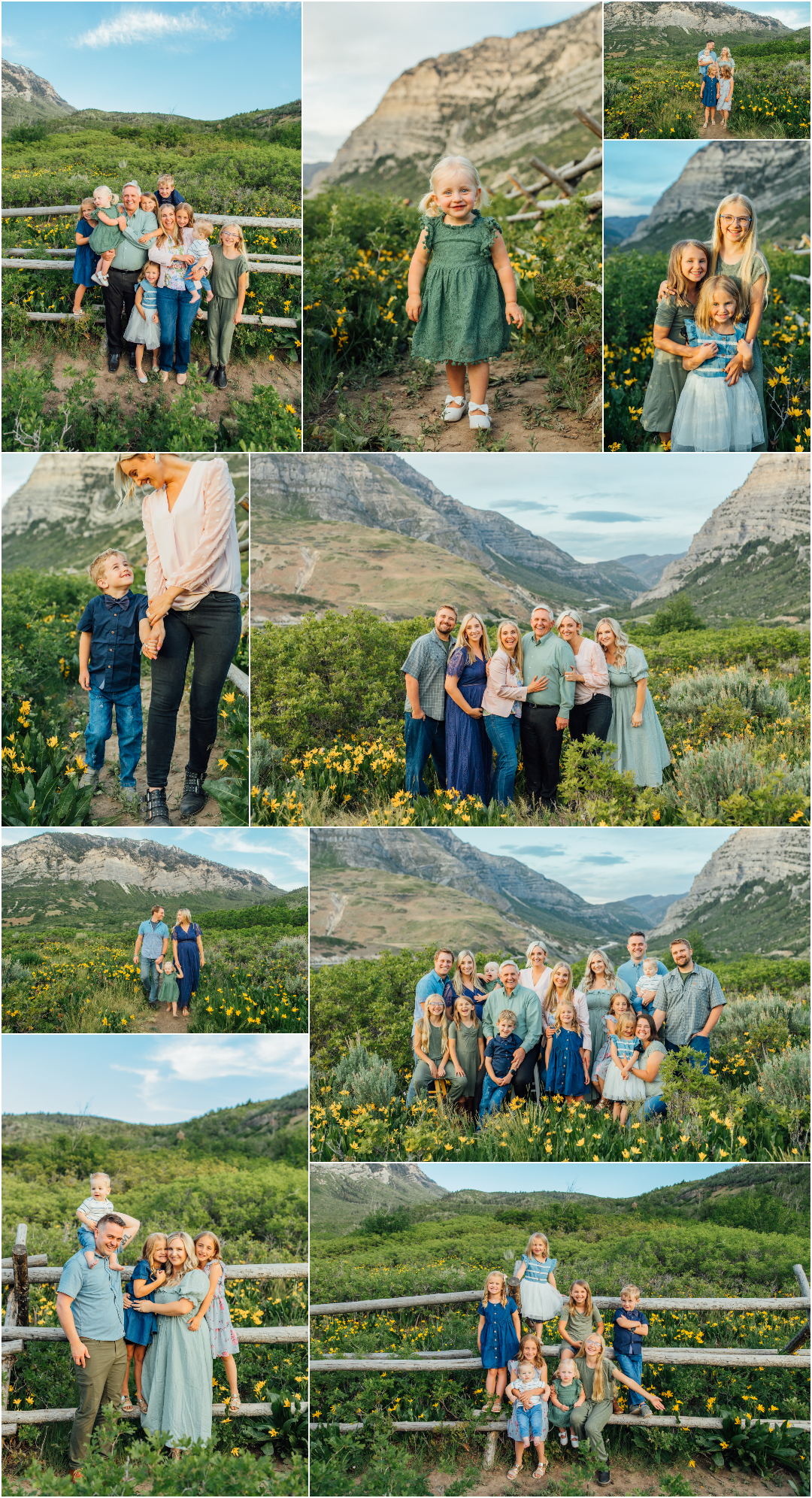 Provo Canyon Squaw Peak Extended Family Photographer