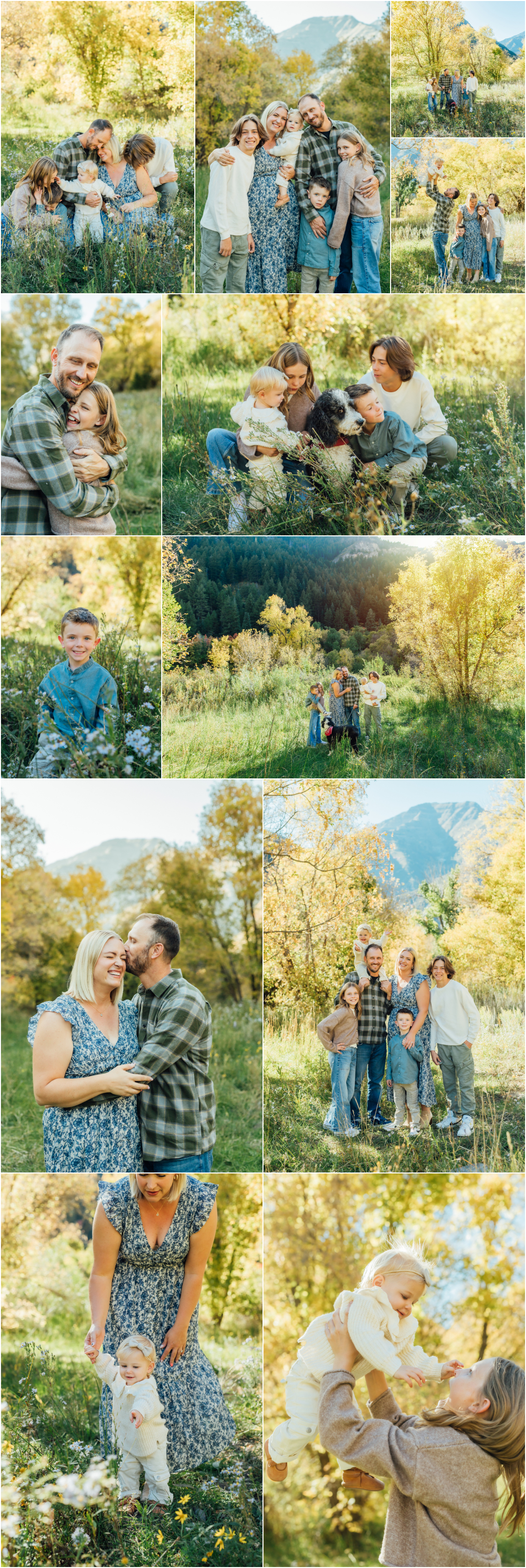 Family of 6 Pictures - Wild Flower Family Photography