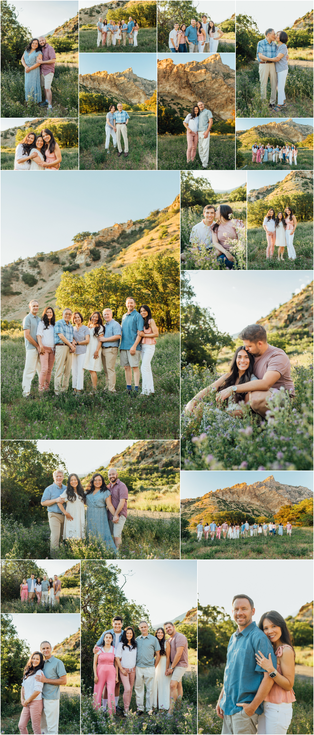 Summer Extended Family Photos - Provo Utah Rock Canyon