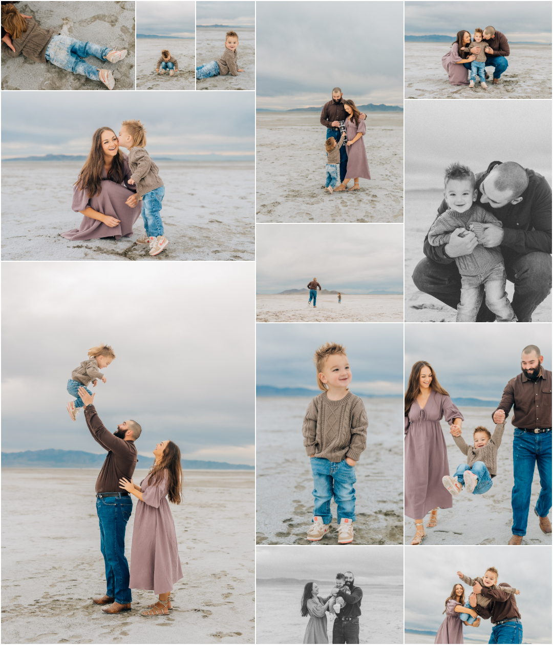 Pregnancy Annoucement Photos - Family Pictures at Great Saltair Utah