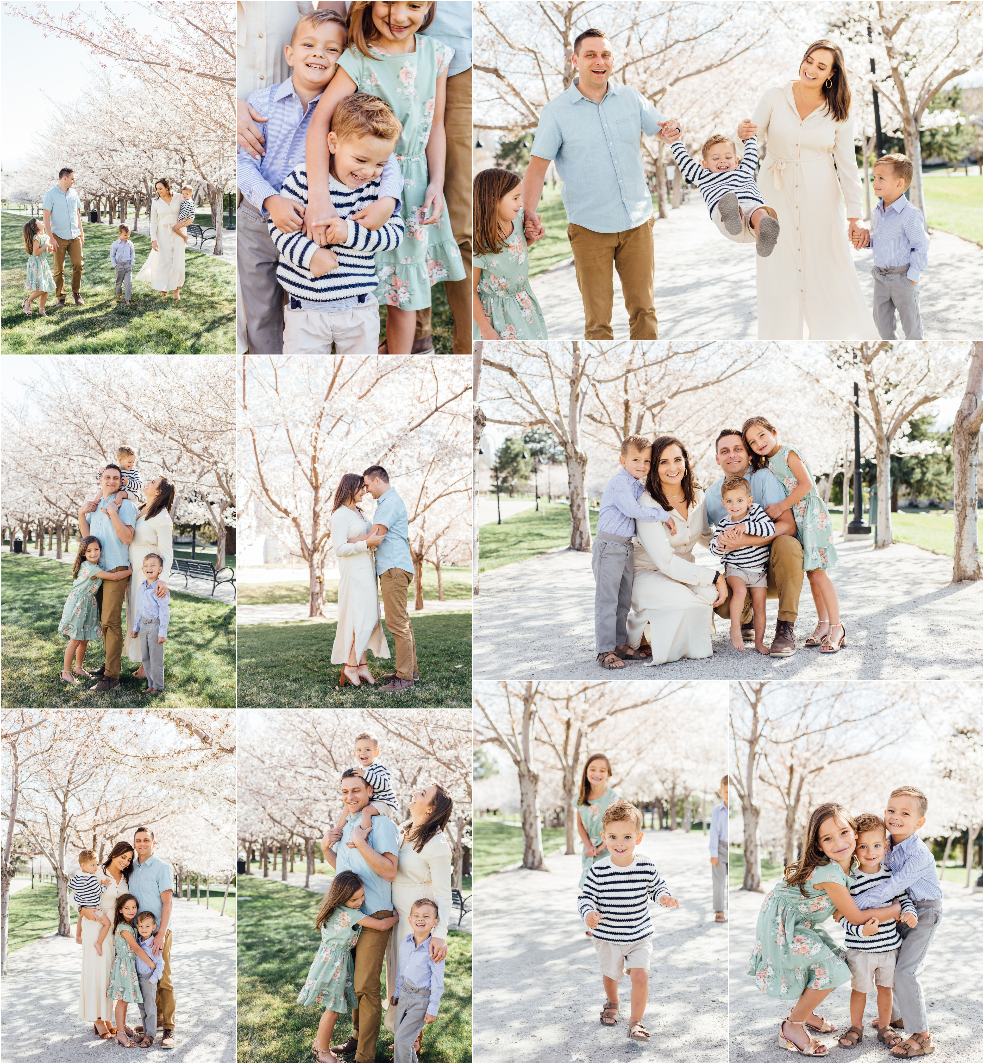 Utah Spring Family Photos - SLC Cherry Blossoms