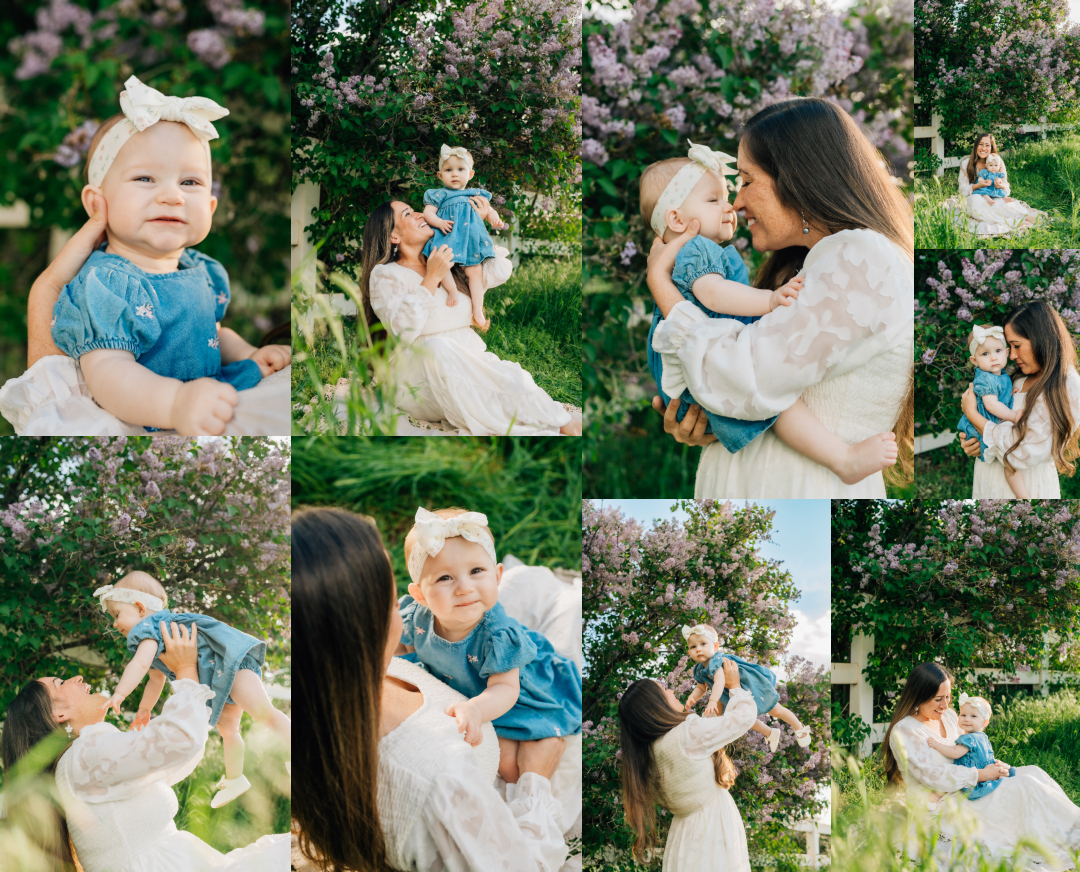 Utah County Spring Photographer - Lilac Mom and Daughter Photography