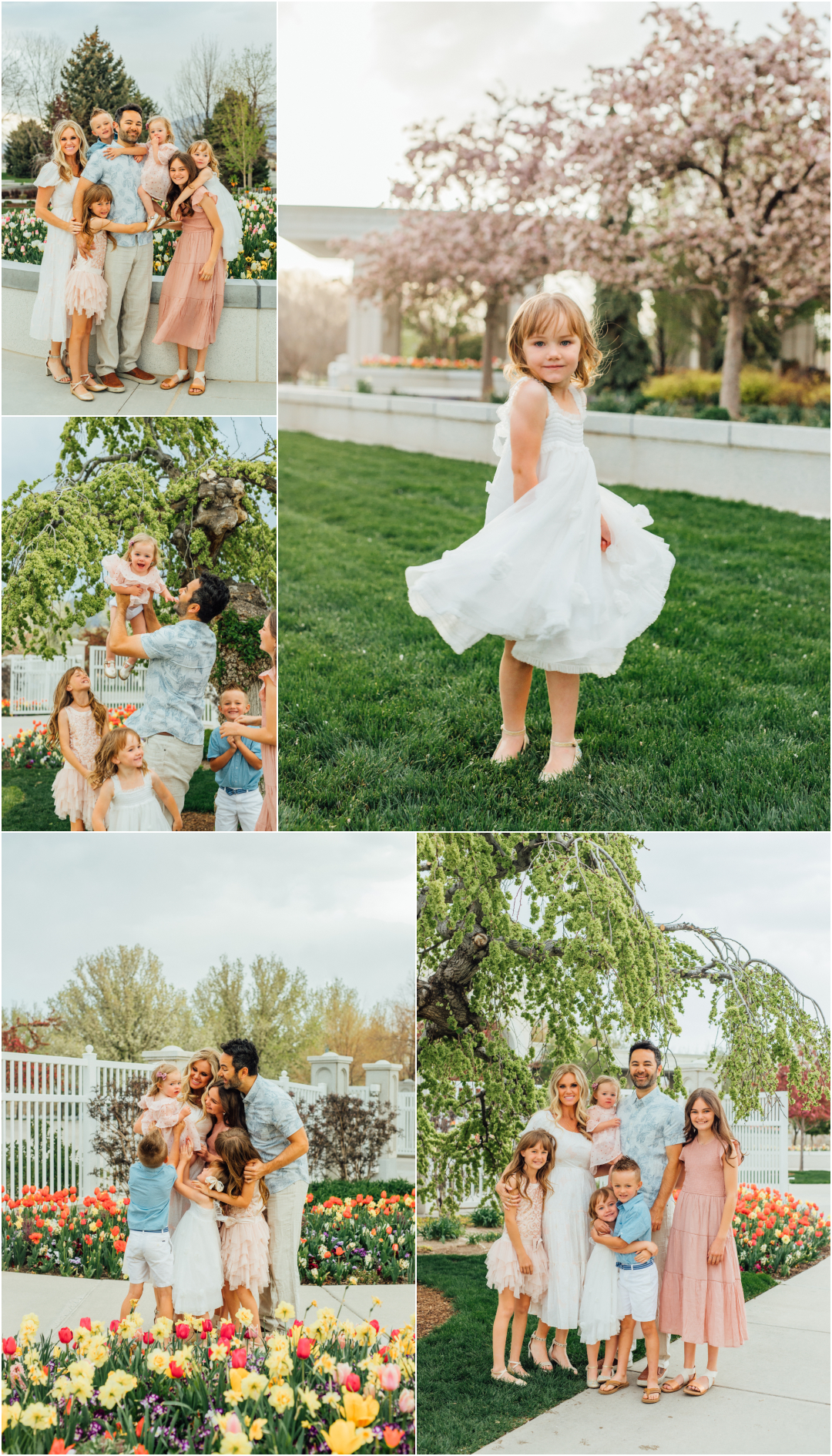 Utah Spring Family Photography Locations in Utah County - Mount Timpanogos Temple