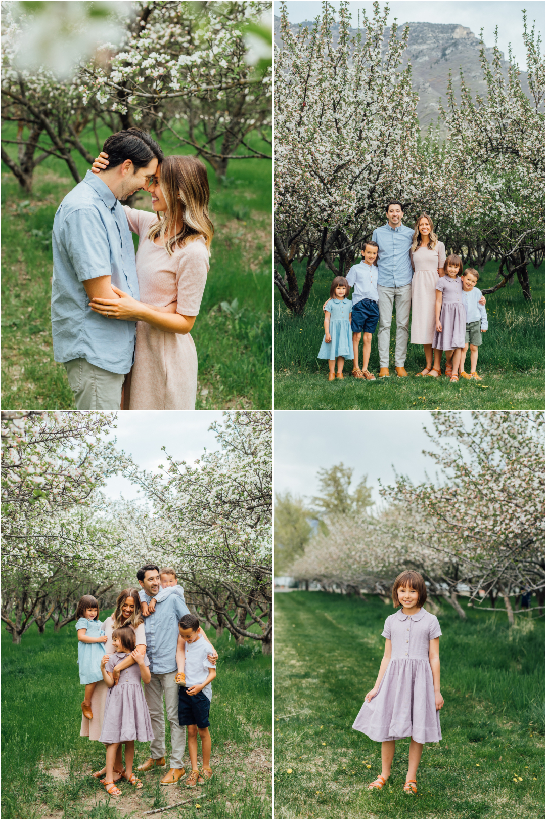 Utah Spring Family Photography Locations in Utah County - Provo Orchard