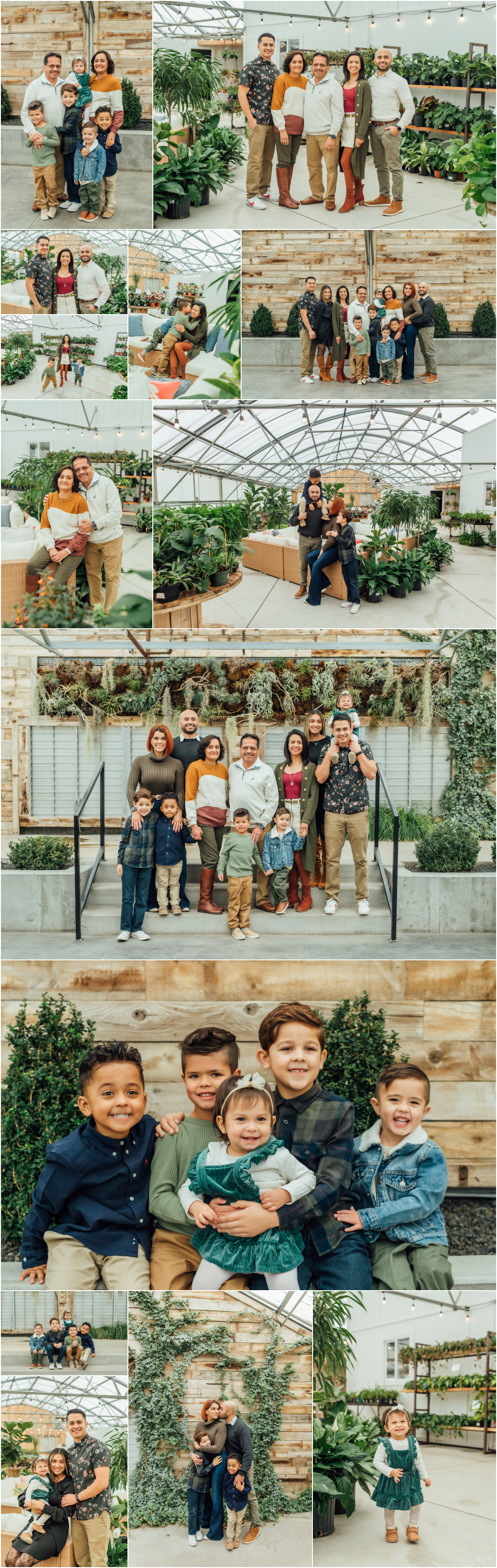 Greenhouse Utah County Extended Family Photographer