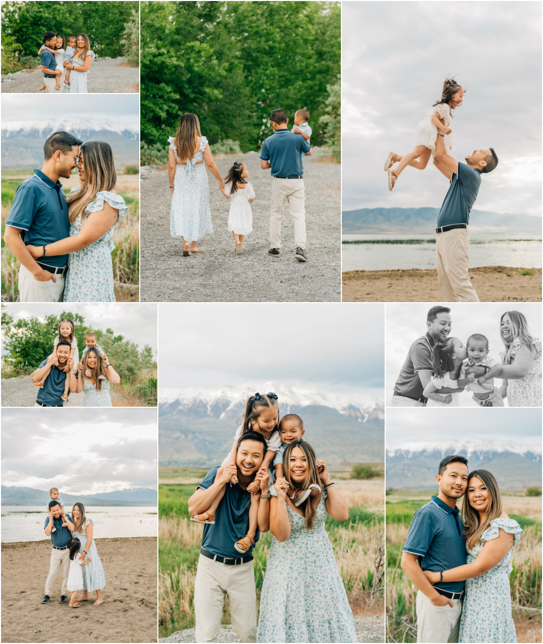 Vineyard Utah Photographer - Family of Four Poses