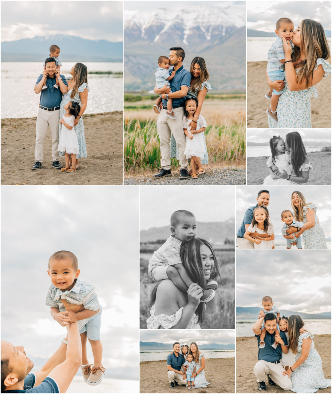 Vineyard Utah Photographer - Family of Four Poses