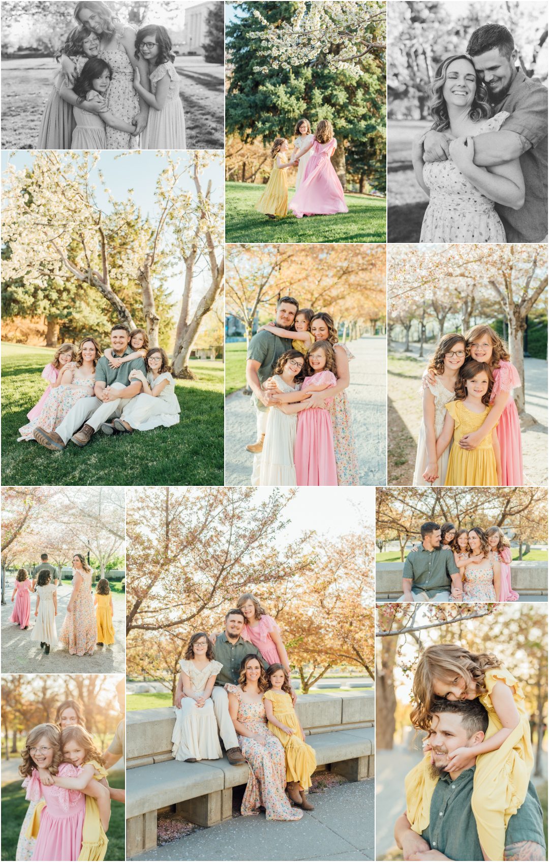 Utah State Capitol Building Blossoms - SLC Spring Family Pictures