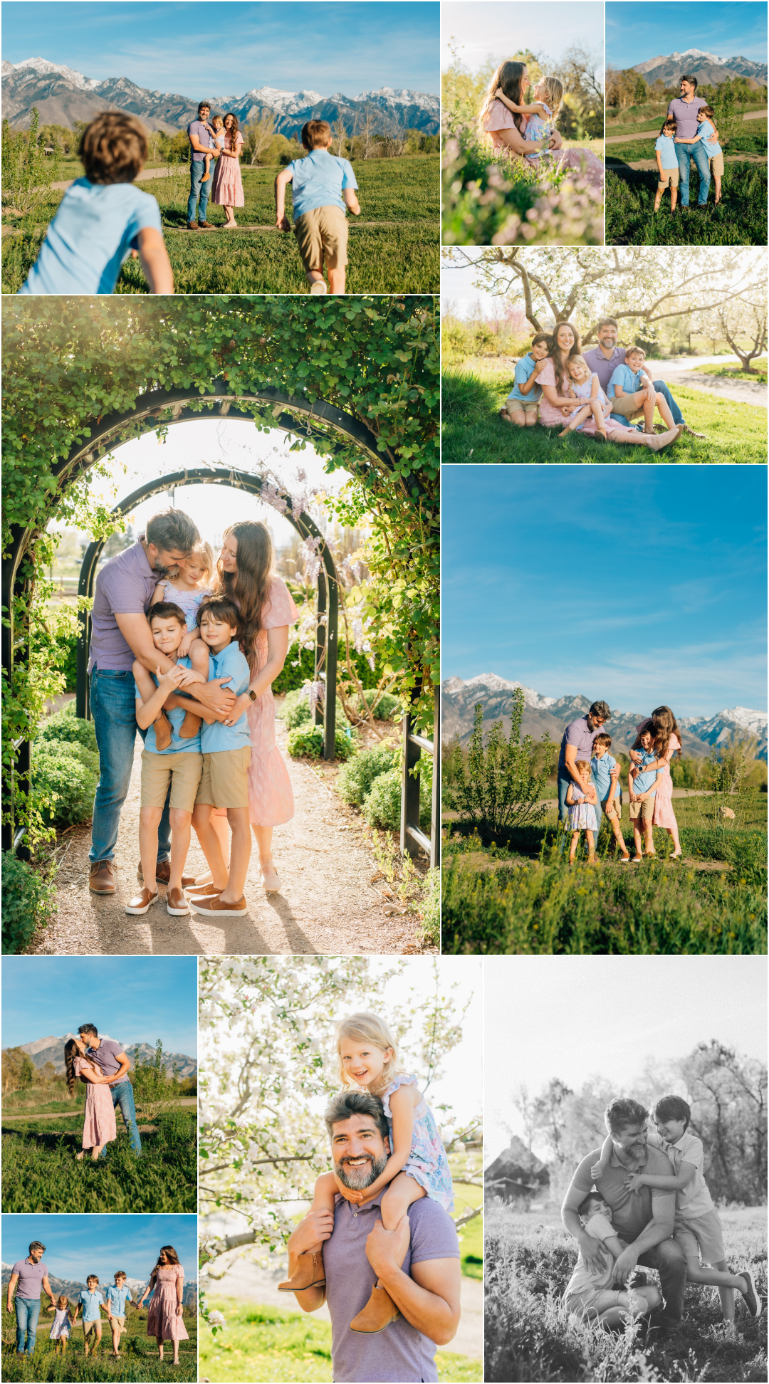Family of five Spring Photoshoot - Wheeler Historic Farm Utah Photographer