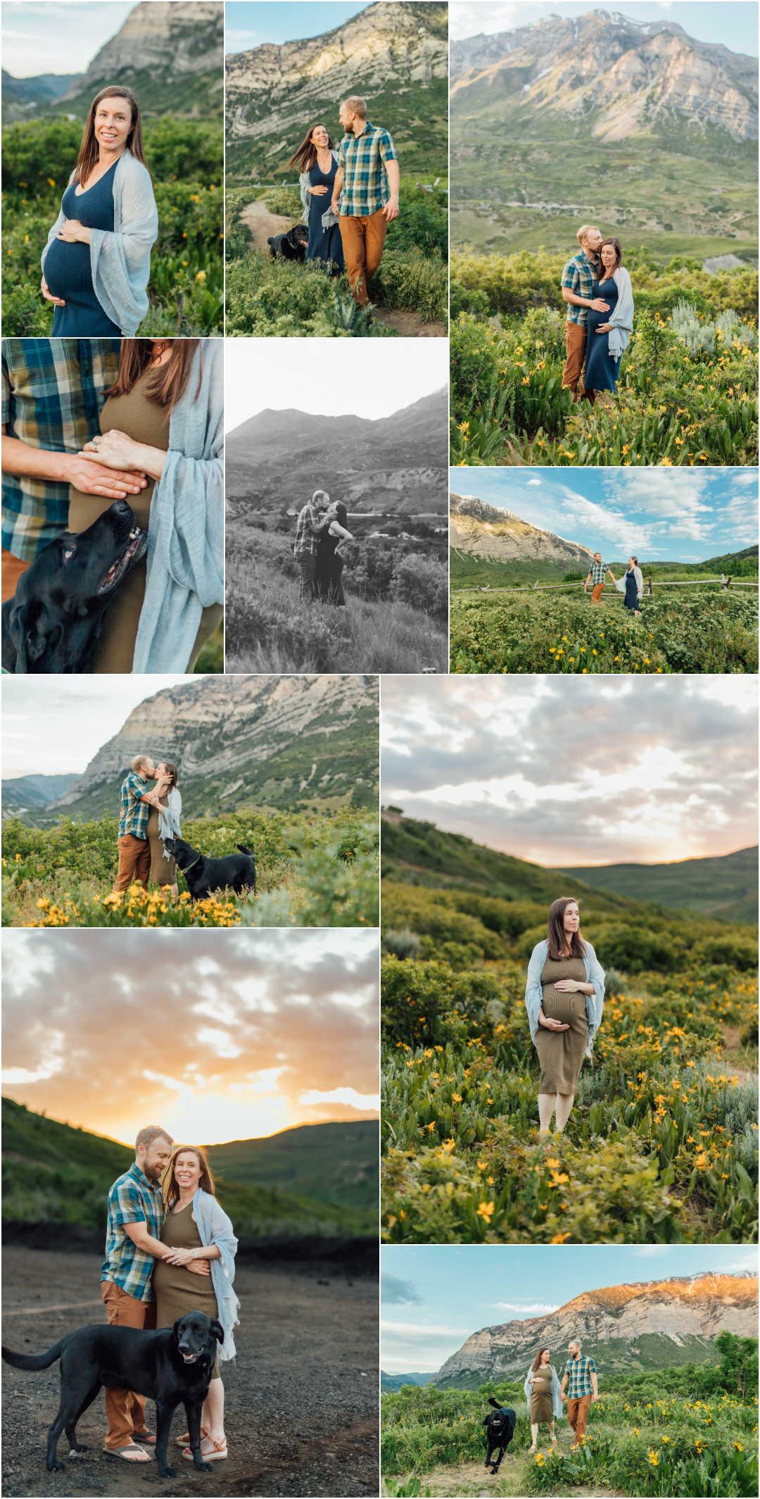 Dog Friendly Photographer in Utah - Spring Wildflower Maternity