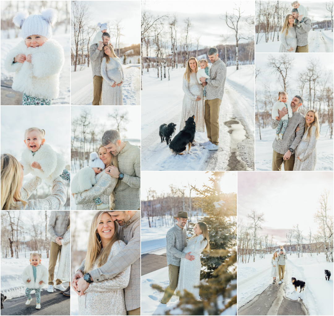 Winter Family Maternity Pictures - Utah County Photographer