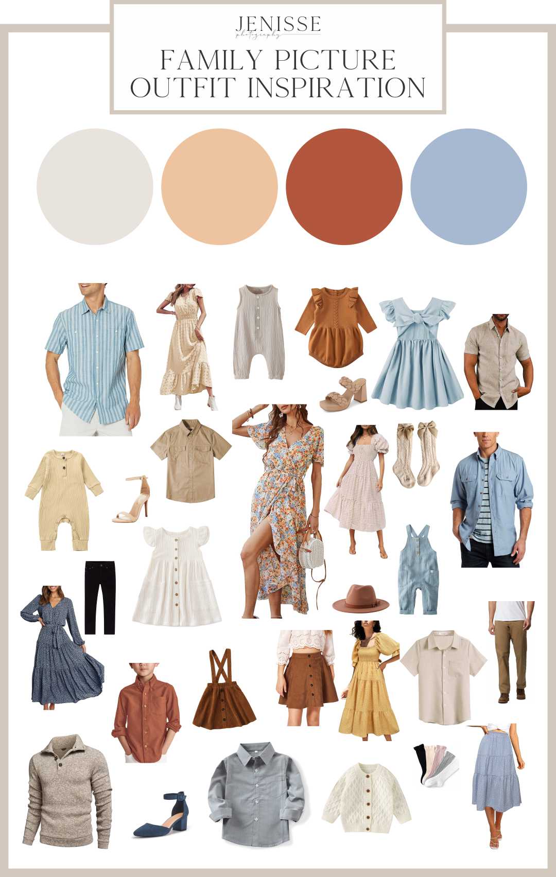 Summer Summer Family Outfit Inspiration - Blue and Orange