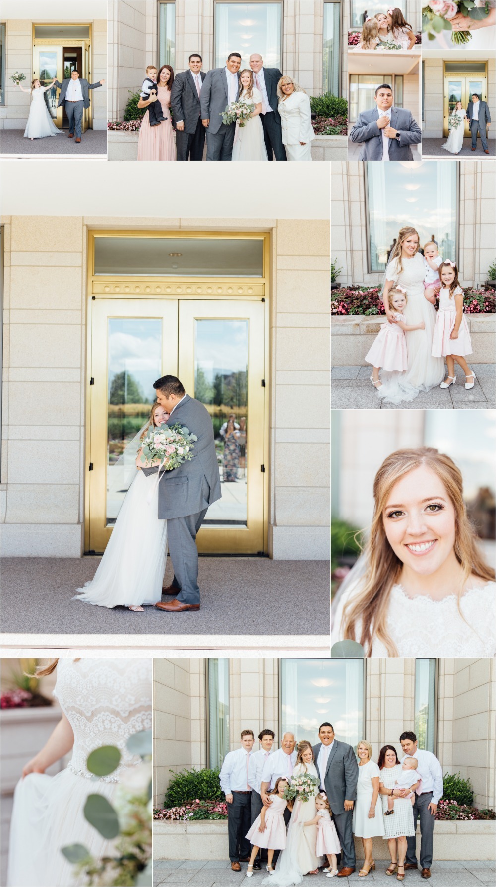 Oquirrh Mountain Temple Wedding Photographer