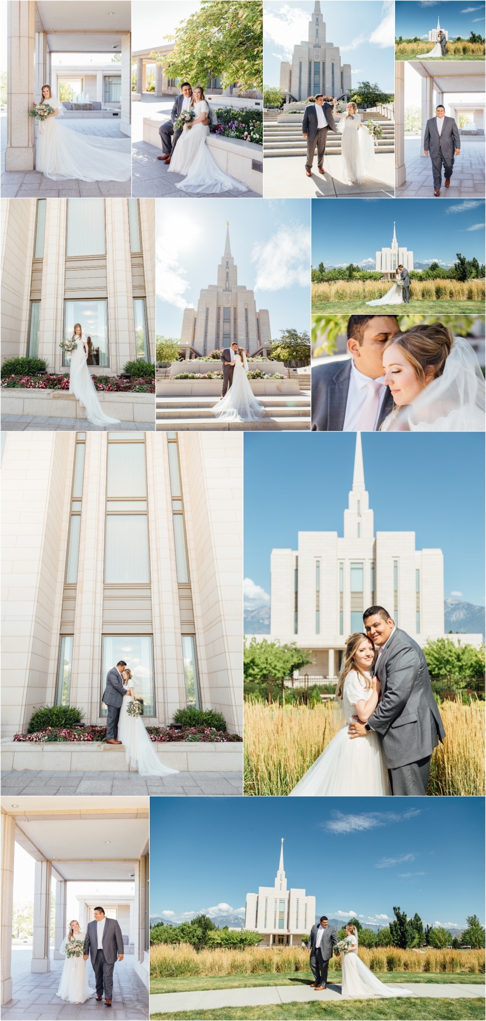 Oquirrh Mountain Temple Wedding Photographer