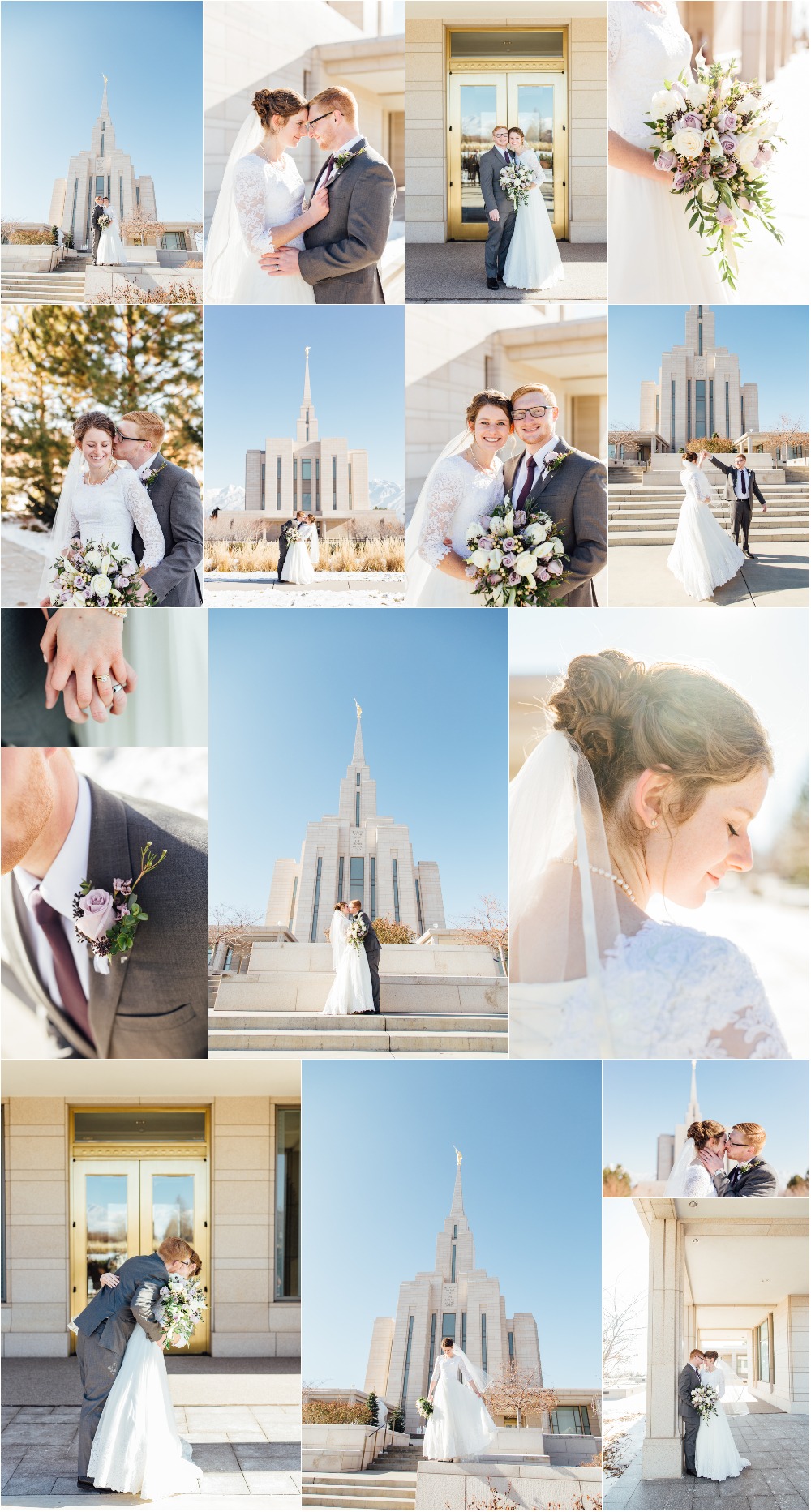 Oquirrh Mountain LDS Temple Wedding Photographer