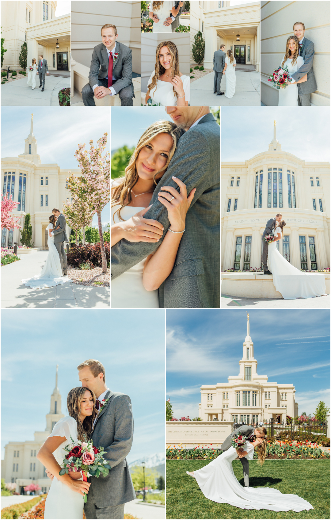 Payson LDS Temple Spring Wedding Photography