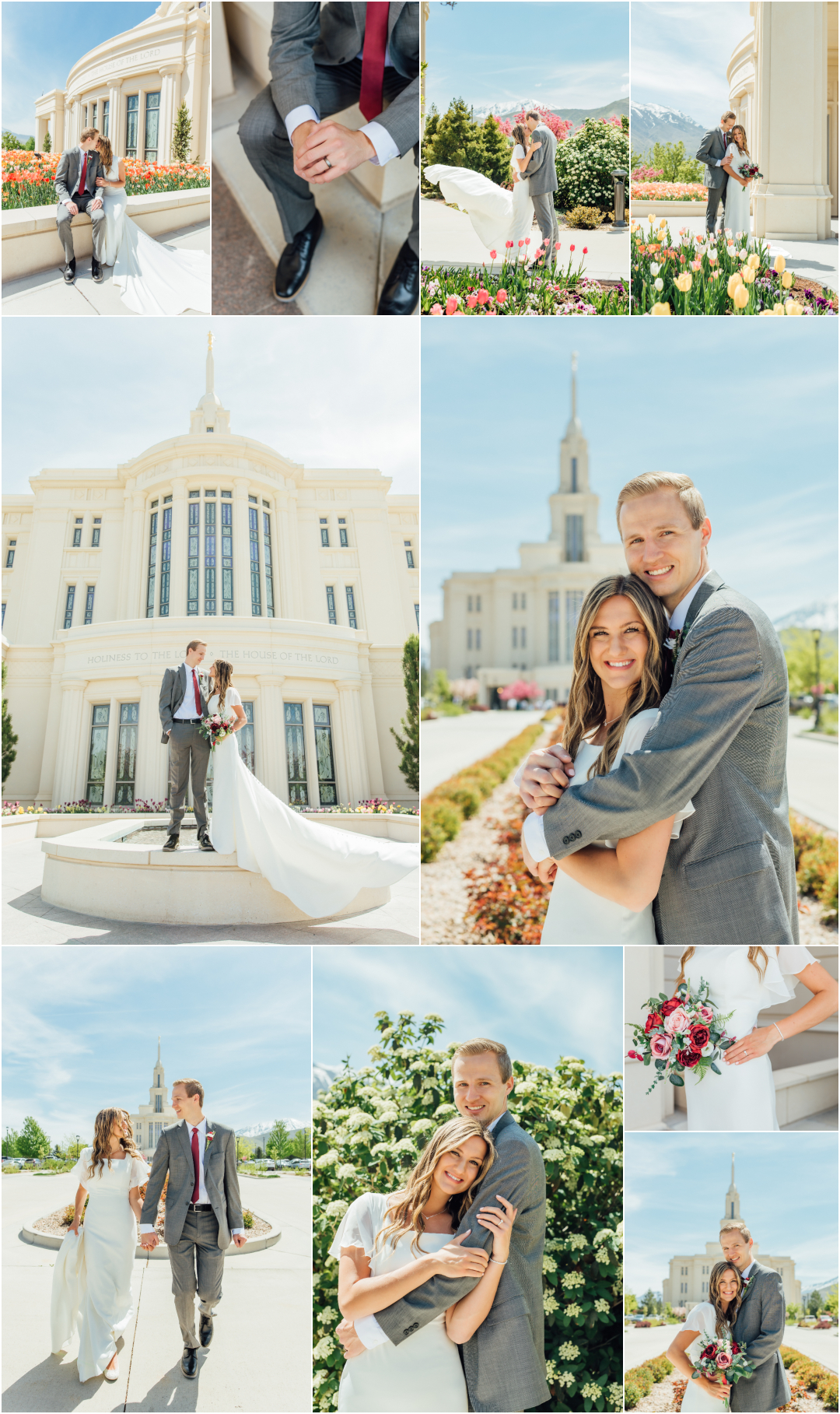 Payson LDS Temple Spring Wedding Photography