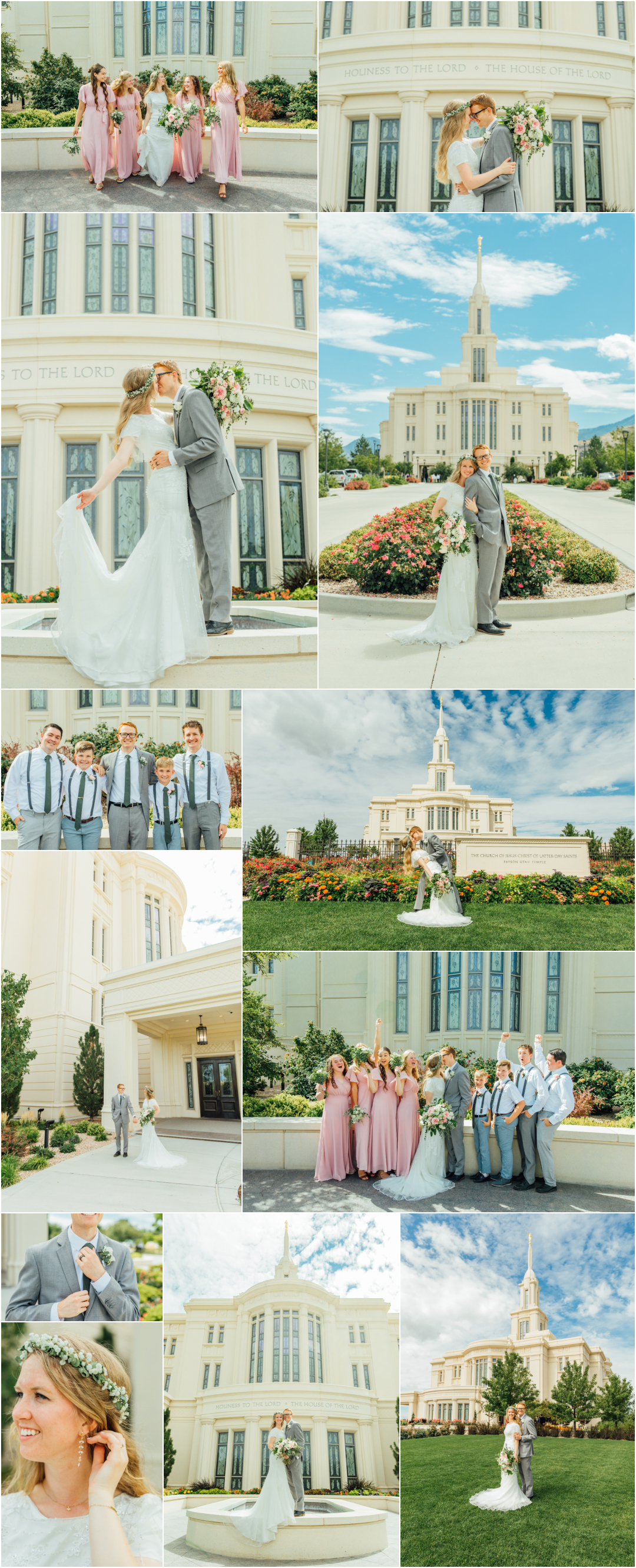 Payson Utah Temple Wedding Photographer - Aleahlani and Brady
