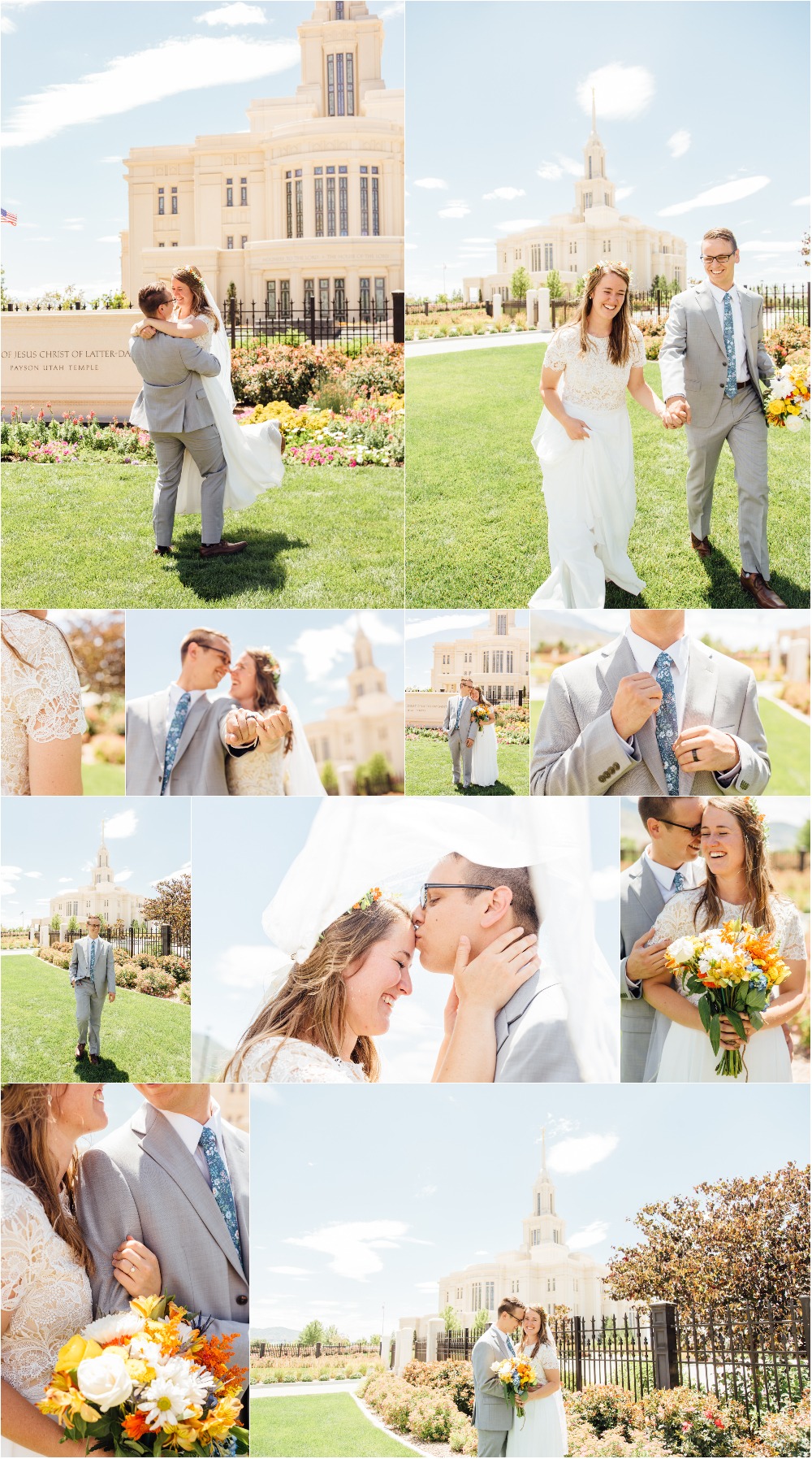 Payson Utah LDS Temple Wedding Photographer