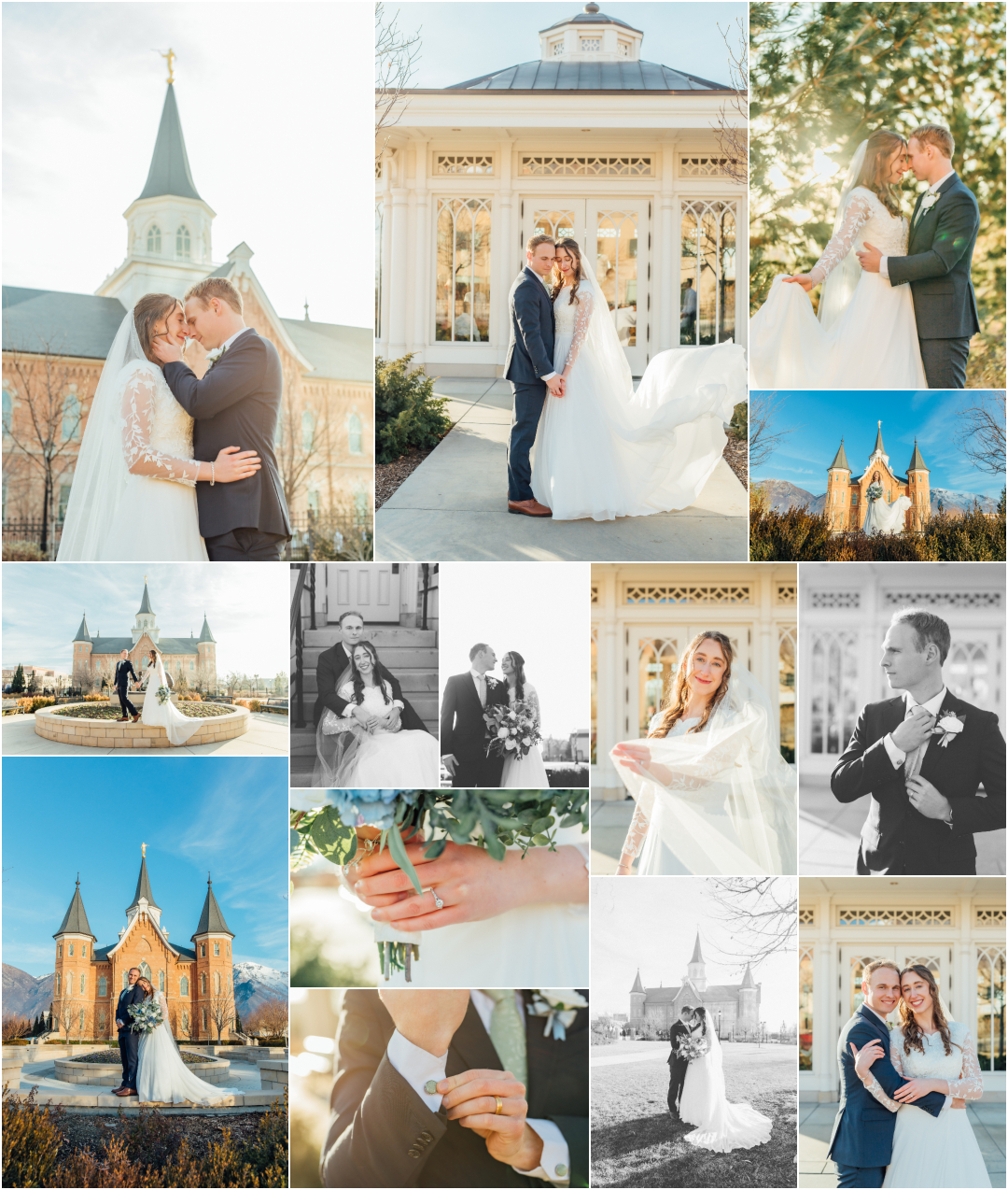 Provo City Center Temple Wedding - Late Fall LDS Wedding