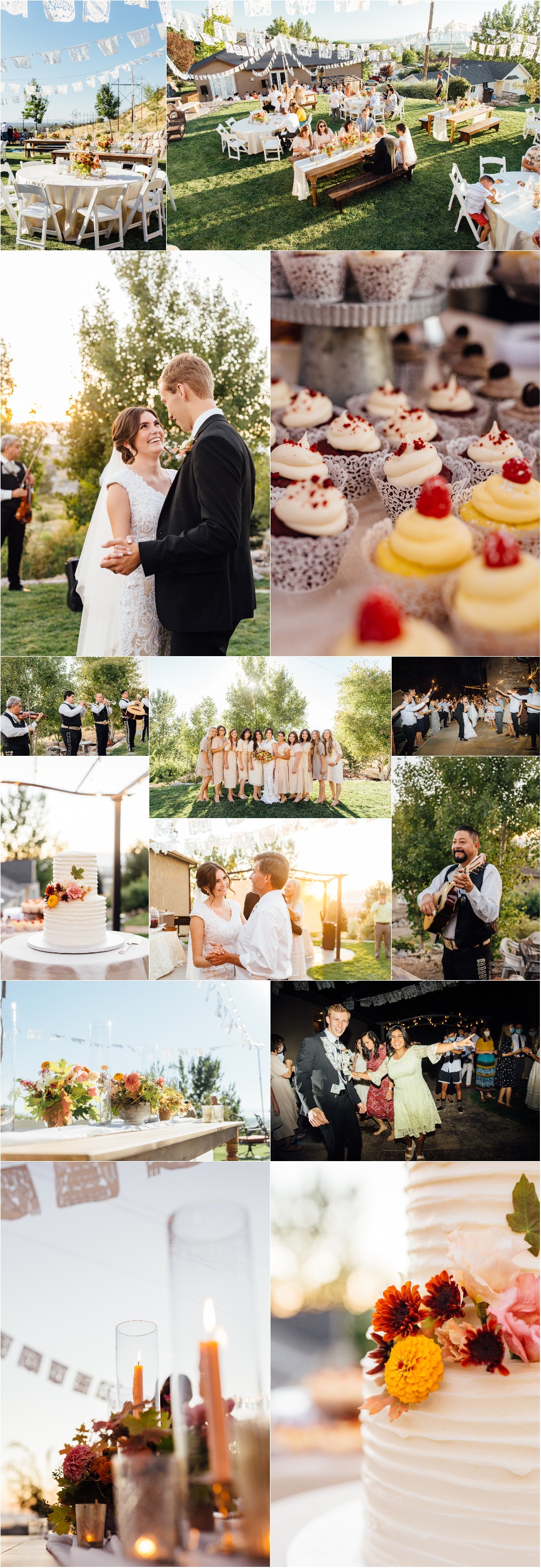 Provo Utah Outdoor Wedding Reception Photographer