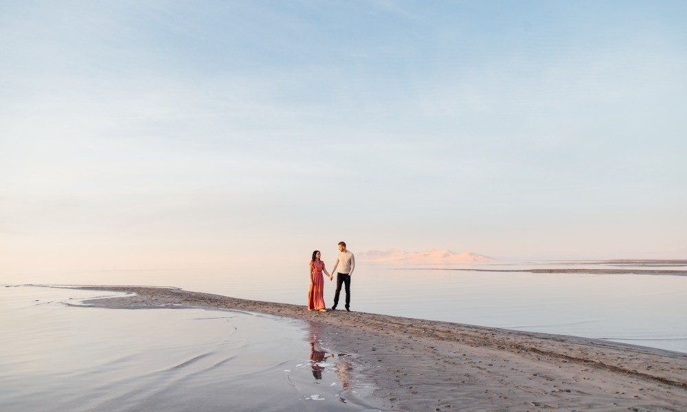 great saltair engagement photographer